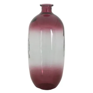Wazon BOTELLA NAPOLES Szkło Recyklingowe Czerwony 19x45 cm (WYPRODUKOWANY W HISZPANII)